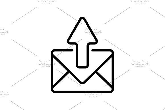 580x386 Web Line Icon Outgoing Message Envelope Line Icon, How To Be