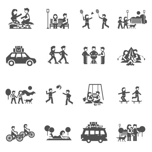 Outing Icons Set 490x490 Outing Icons Set