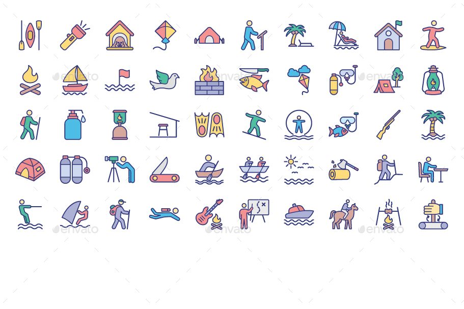 Outing And Journey Vector Icons 911x607 Outing And Journey Vector Icons