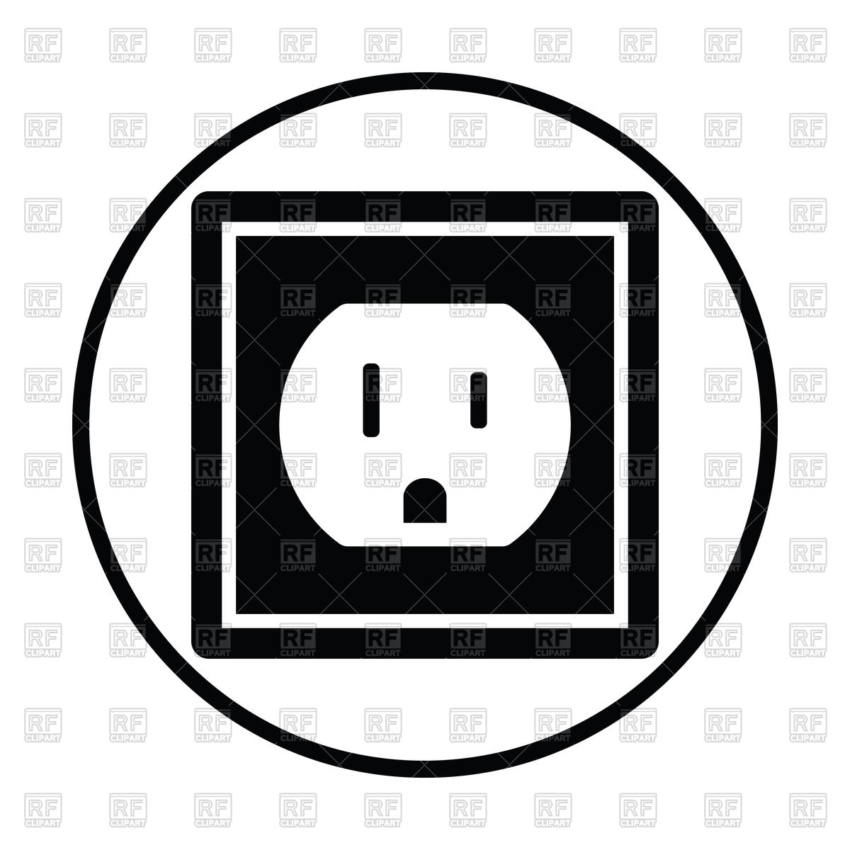 Thin Circle Design Of Electric Outlet Icon Vector Image Of Icons 1200x1200 Thin Circle Design Of Electric Outlet Icon Vector Image Of Icons