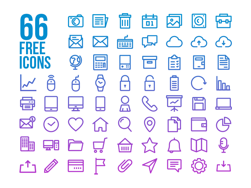 Outline Free Icons Set 800x600 Outline Free Icons Set