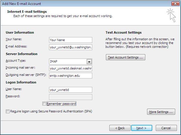 624x466 Configuring Outlook For Windows For Uw Email