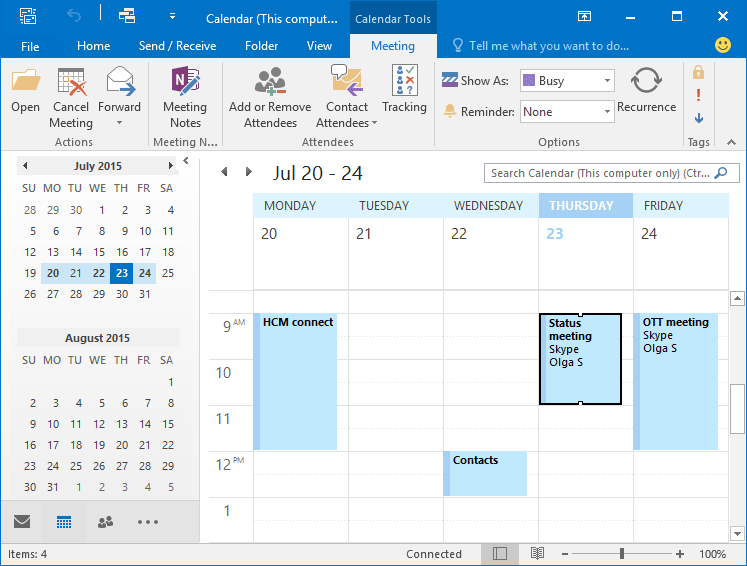 how to add calendar to outlook on mac