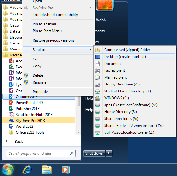 564x562 How To Add An Outlook Icon To Your Desktop