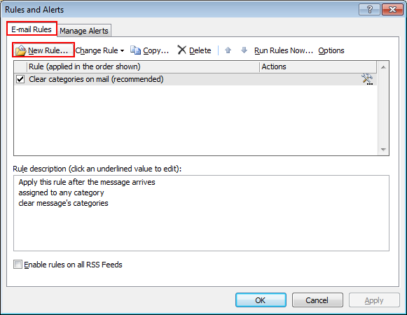 581x450 Disable Mail Desktop Alert In Outlook For Single And Multiple Accounts