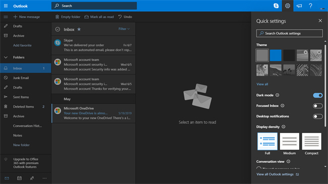 650x365 How To Enable Dark Mode In Outlook Webmail