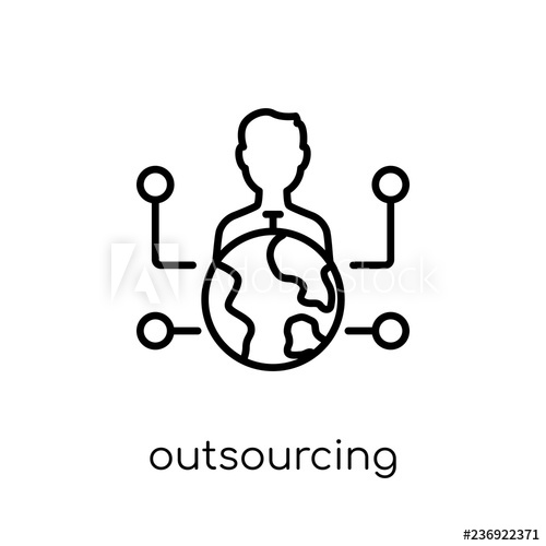 Outsourcing Icon Trendy Modern Flat Linear Vector Outsourcing 500x500 Outsourcing Icon Trendy Modern Flat Linear Vector Outsourcing
