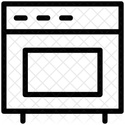 256x256 Microwave Oven Icon Of Line Style