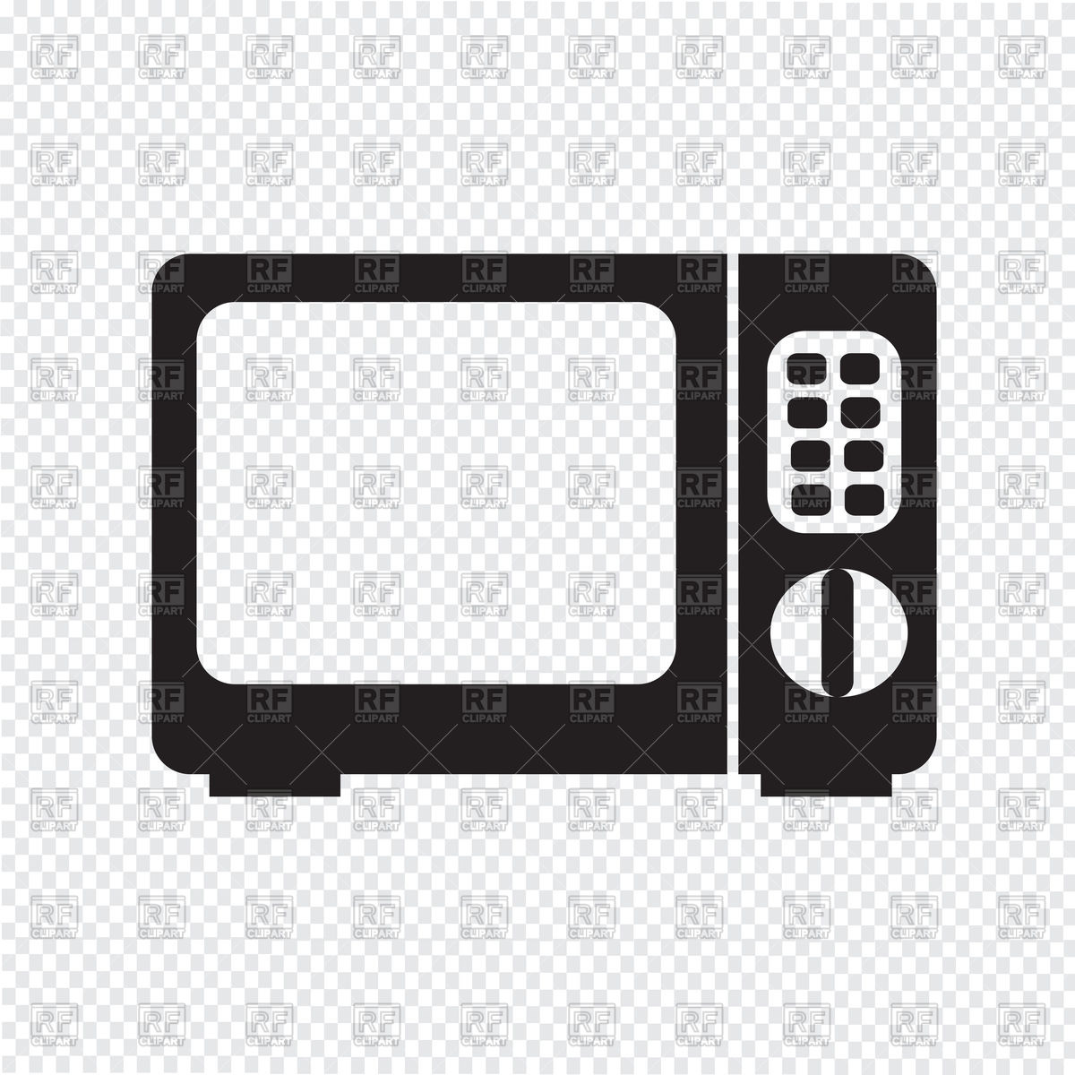 1200x1200 Microwave Oven Icon On Transparent Background Vector Image