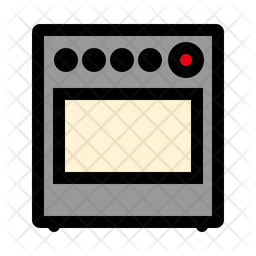 256x256 Oven Icon Of Colored Outline Style