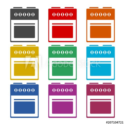 500x500 Oven Icon, Stove Icon, Color Icons Set