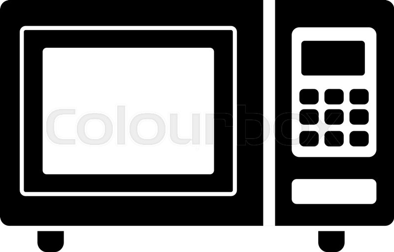 800x511 The Microwave Oven Icon Kitchen Stock Vector Colourbox