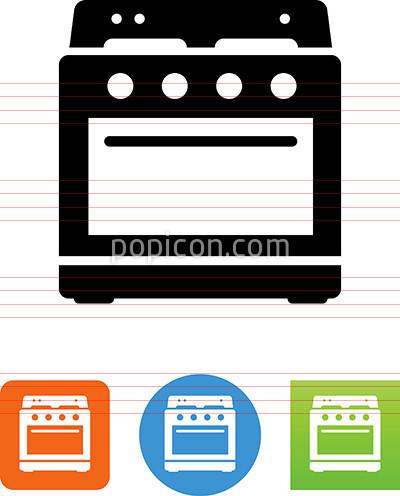 400x496 Vector Kitchen Oven Icon