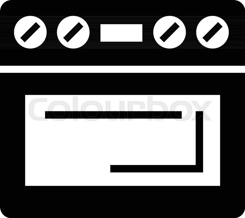 800x711 Electric Oven Icon Simple Stock Vector Colourbox