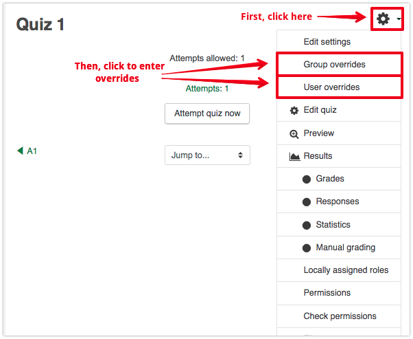 602x493 Modifying Quiz Or Assignment Settings For Select Users