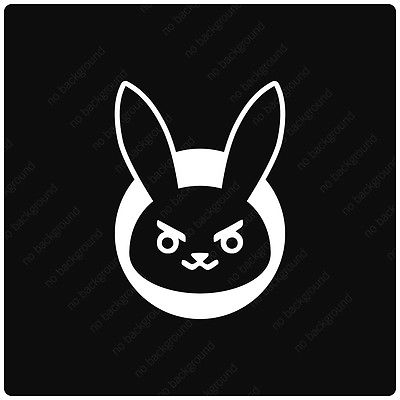 400x400 D Va Bunny Symbol Icon Spray Decals Stickers, Overwatch Xbox