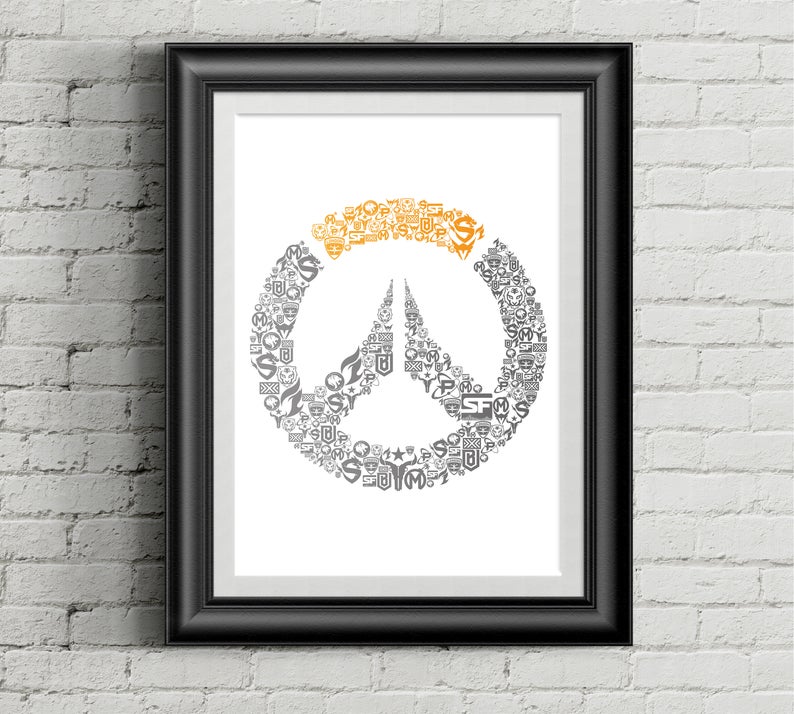 Overwatch Pro League Logo Poster Icon Print Etsy 794x714 Overwatch Pro League Logo Poster Icon Print Etsy