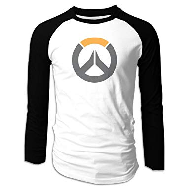 385x385 Overwatch Circle Logo Icon Men's Pattern Plain Raglan