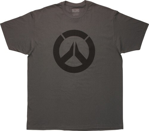 Overwatch Black Logo Icon Gray T Shirt 500x438 Overwatch Black Logo Icon Gray T Shirt