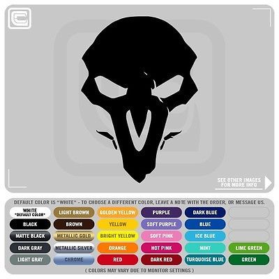 400x400 Reaper Skull Icon Symbol Decals Stickers, Overwatch Spray Xbox
