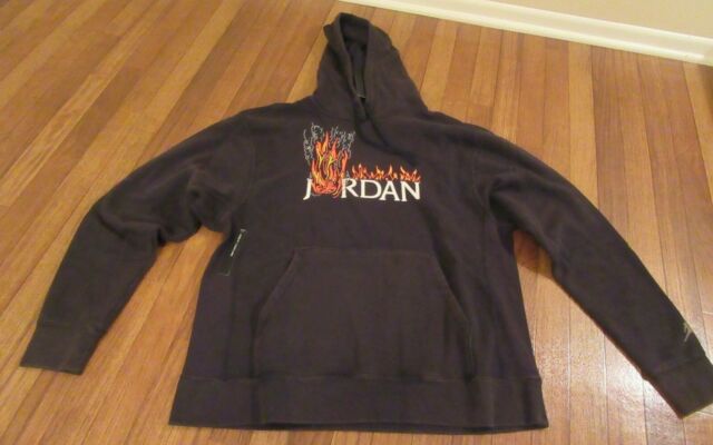 640x400 Nike Air Jordan X Ovo Icon Hoodie Sweatshirt Size Large Black Gold