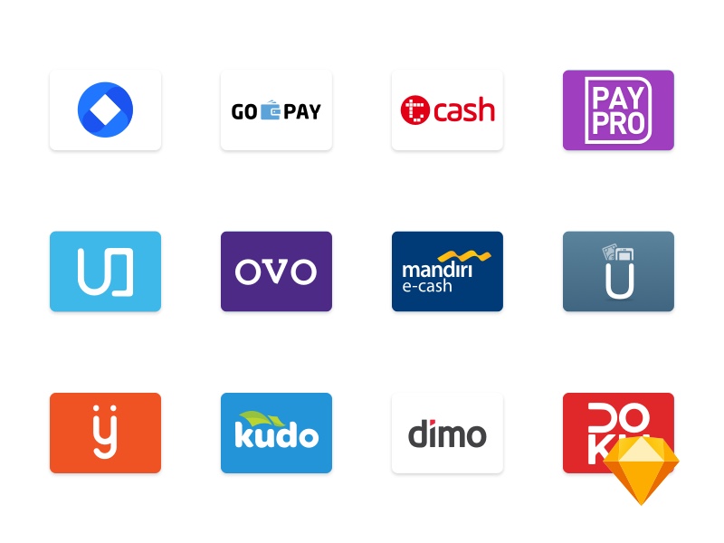 800x600 Sketch Indonesian Payment Method Icons