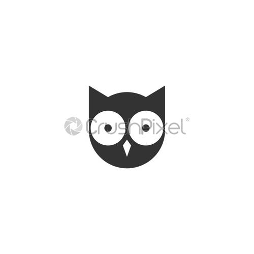 500x500 Owl Icon Graphic Design Template Vector, Stock Vector Crushpixel