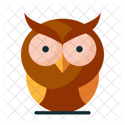 256x256 Owl Icon Of Flat Style