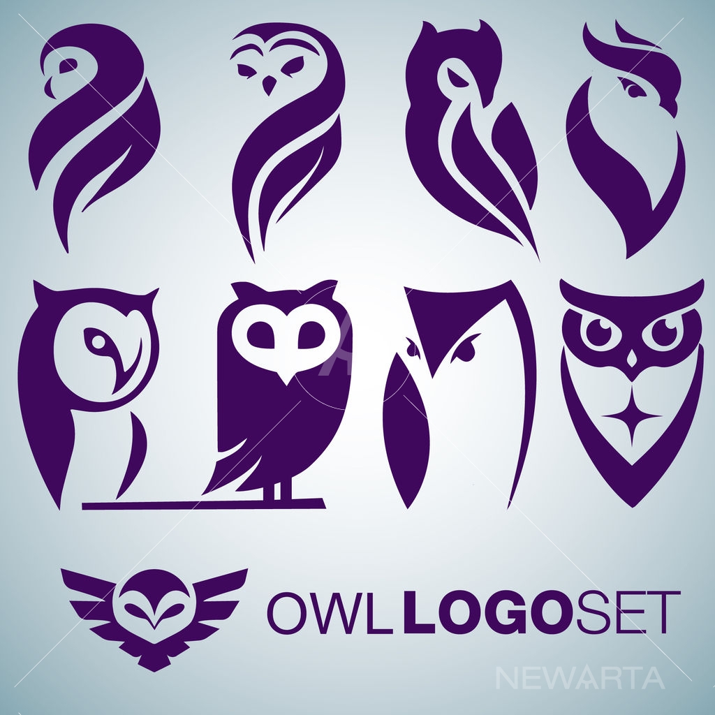 1024x1024 Owl Logo Set