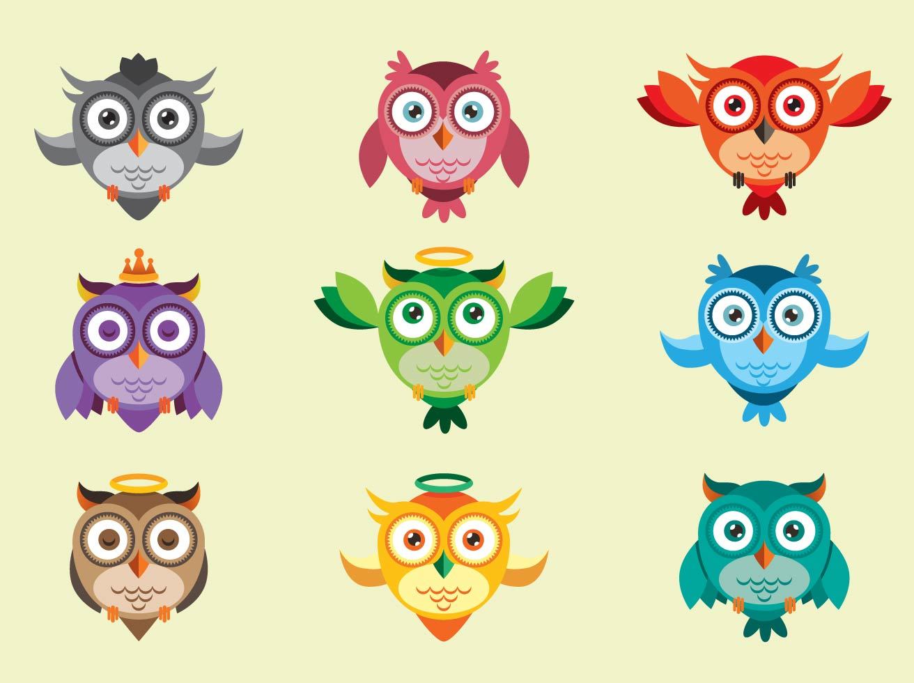 1312x980 Cute Owl Icon Vectors Vector Art Graphics