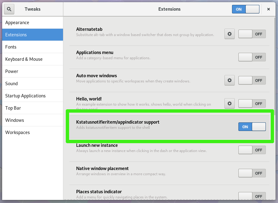 913x665 Gnome Missing Owncloud Client Tray Icon