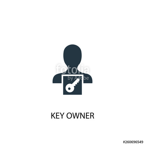 500x500 Key Owner Icon Simple Element Illustration Key Owner Concept
