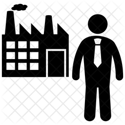 256x256 Factory Owner Icon Of Glyph Style