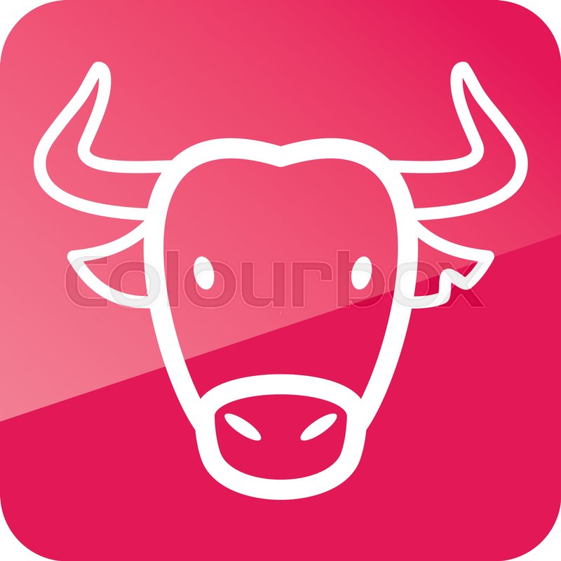 800x800 Spanish Bull Bison Buffalo Ox Icon Stock Vector Colourbox