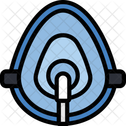 256x256 Oxygen Mask Icon Of Colored Outline Style