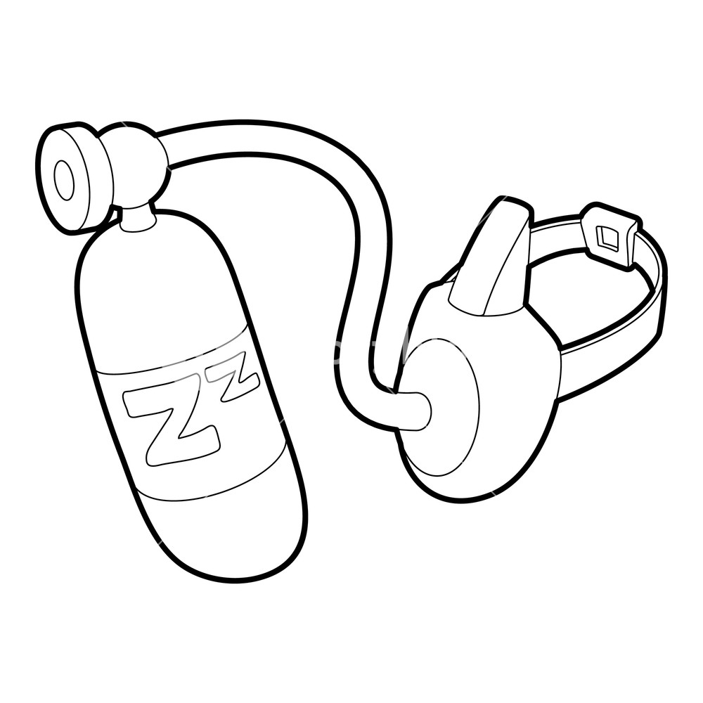 1000x1000 Oxygen Mask Icon Outline Illustration Of Oxygen Mask Vector Icon
