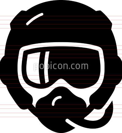 400x435 Pilot With Oxygen Mask Icon