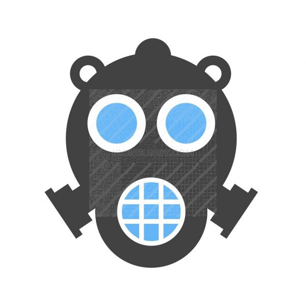 600x600 Oxygen Mask Blue Black Icon