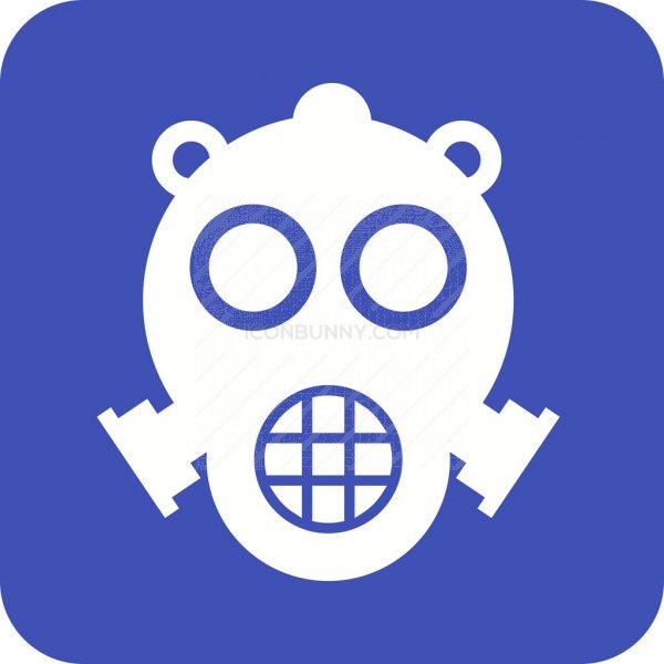 600x600 Oxygen Mask Flat Round Corner Icon