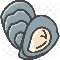 256x256 Oyster Icon Of Colored Outline Style