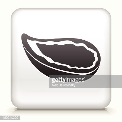 415x415 Royalty Free Vector Icon Button With Oyster Icon Premium Clipart