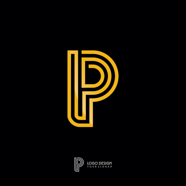 626x626 Gold Monogram P Icon Logo Design Vector Premium Download