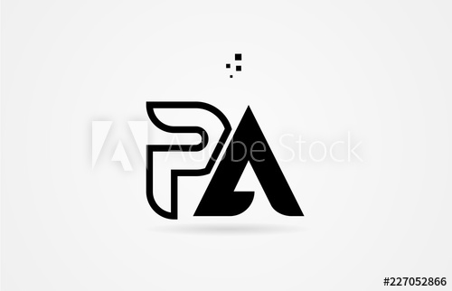 500x322 Black And White Alphabet Letter Pa P A Logo Icon Design