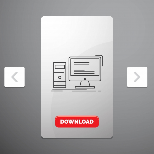 640x640 Computer,desktop,gaming,pc,personal Line Icon In Carousal Pa