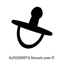 205x194 Free Art Print Of Pacifier, Vector Icon Freeart