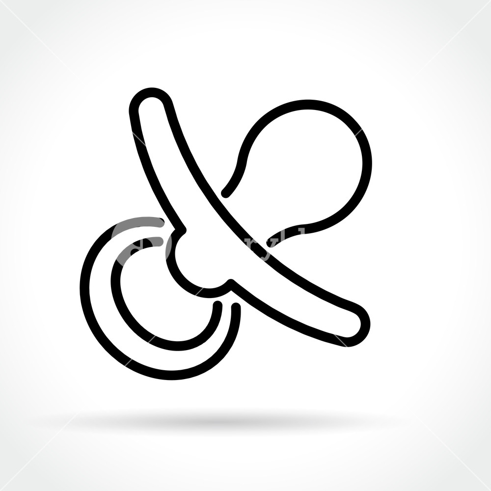 1000x1000 Illustration Of Pacifier Icon On White Background Royalty Free