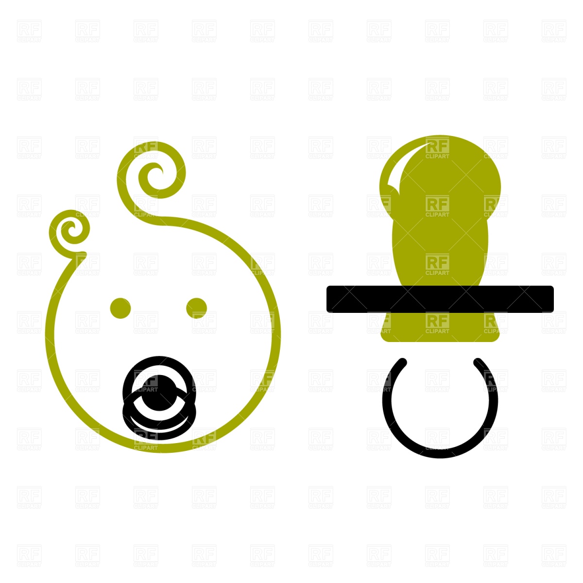 1200x1200 Baby Face And Pacifier Icons Vector Image Of People Prague