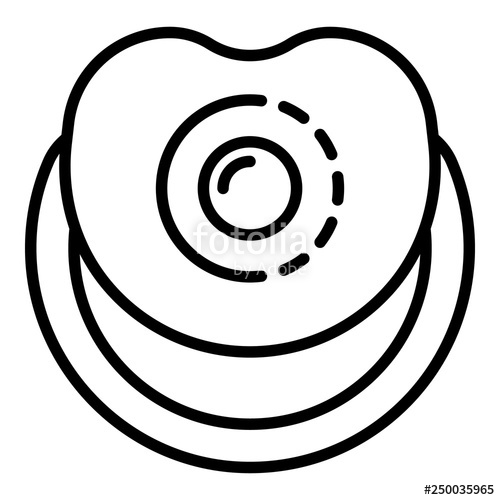 500x500 Rubber Pacifier Icon Outline Rubber Pacifier Vector Icon For Web