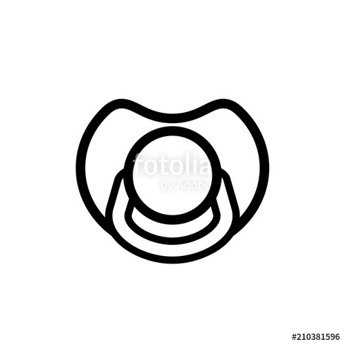 500x500 Flat Pacifier Icon Stock Image And Royalty Free Vector
