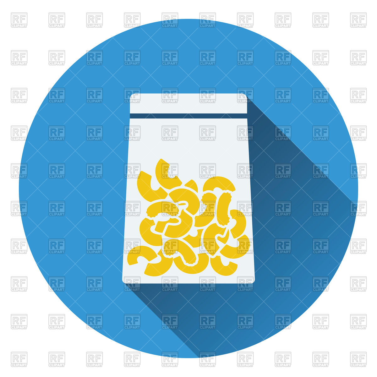 1200x1200 Flat Color Design Of Macaroni Package Icon Vector Image Of Food